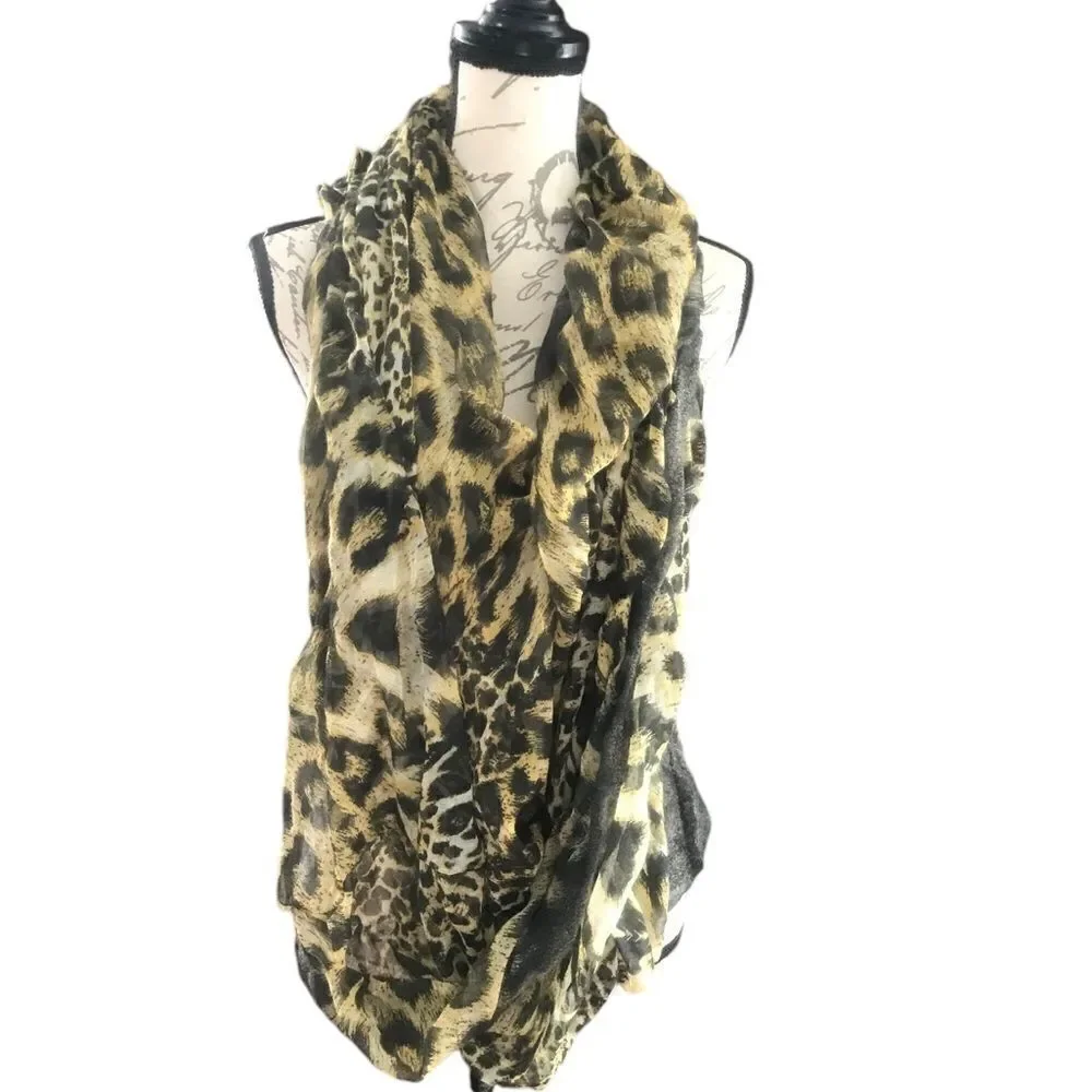 Bundle of Two Scarves: Floral and Animal Print